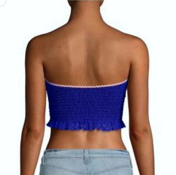 Free People Blue Callie Bandeau Ruffle Bralette - Picture 6 of 6